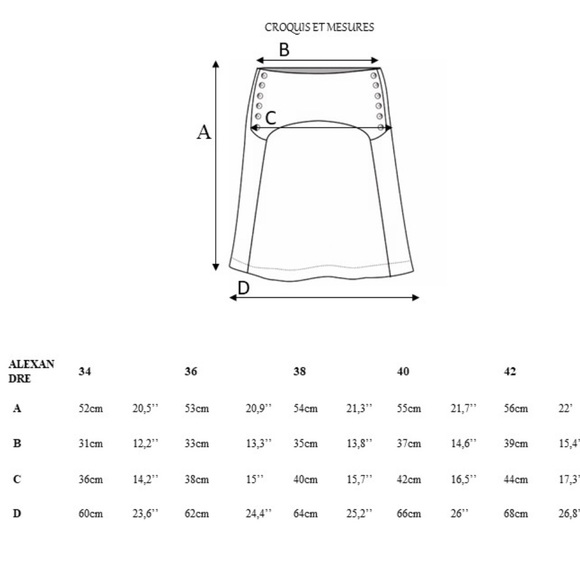 NWT Rouje ALEXANDRE Skirt (FR 40) - Picture 6 of 6